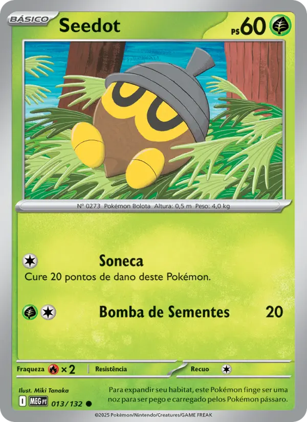Carta Seedot, número 013/132 da coleção Megaevolução