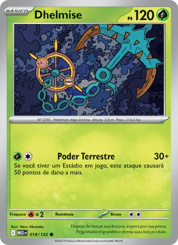 Carta Dhelmise, número 018/132 da coleção Megaevolução