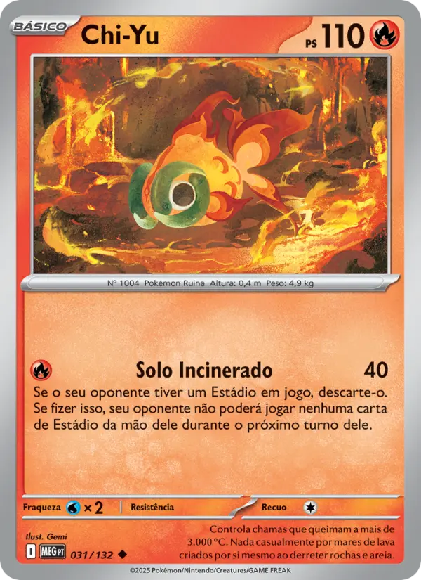 Carta Chi-Yu, número 031/132 da coleção Megaevolução