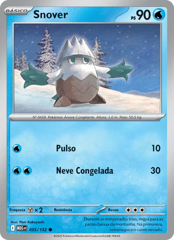 Carta Snover, número 035/132 da coleção Megaevolução
