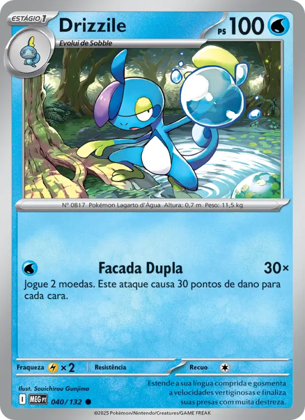 Carta Drizzile, número 040/132 da coleção Megaevolução