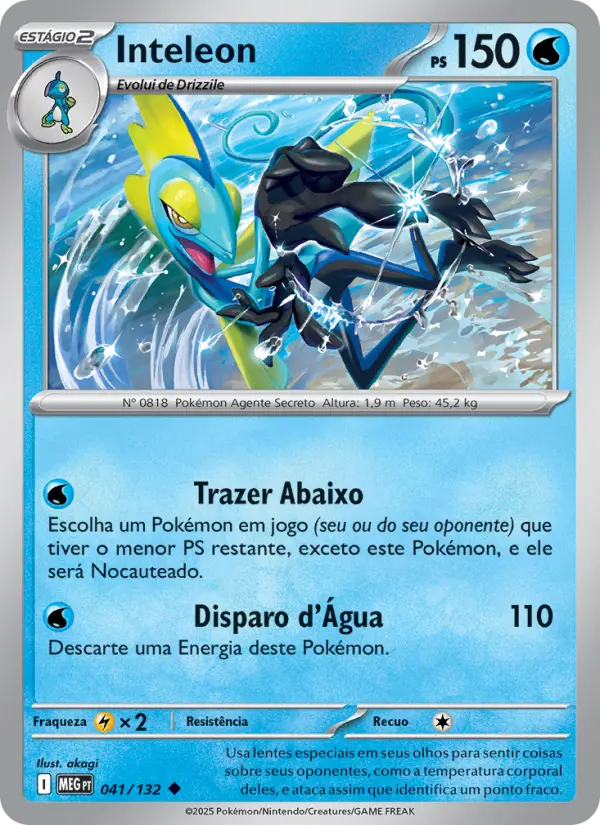 Carta Inteleon, número 041/132 da coleção Megaevolução