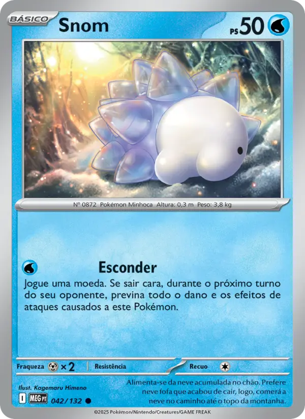 Carta Snom, número 042/132 da coleção Megaevolução