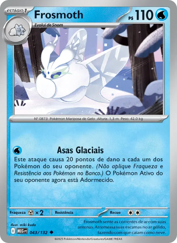 Carta Frosmoth, número 043/132 da coleção Megaevolução