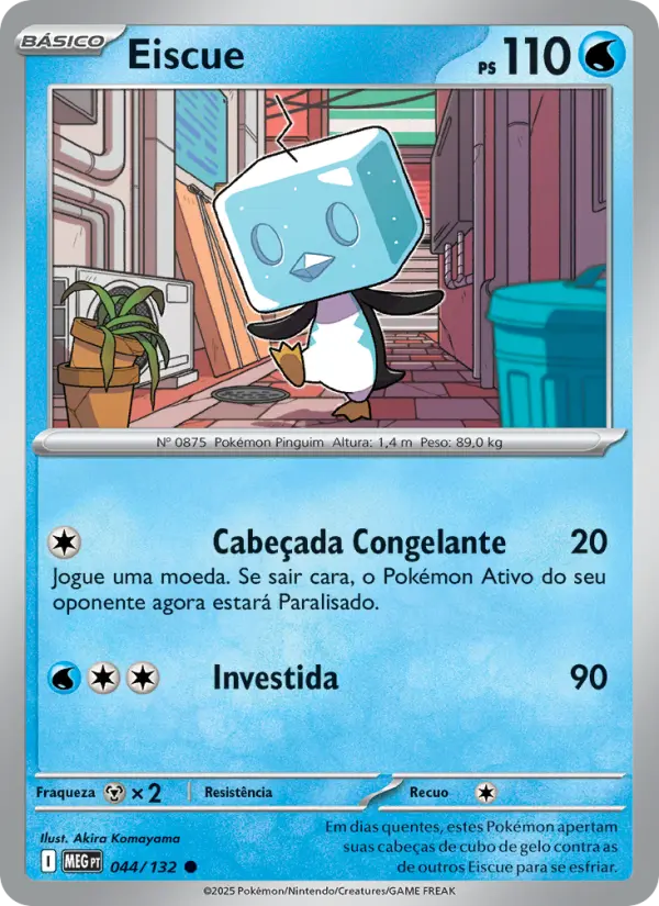 Carta Eiscue, número 044/132 da coleção Megaevolução