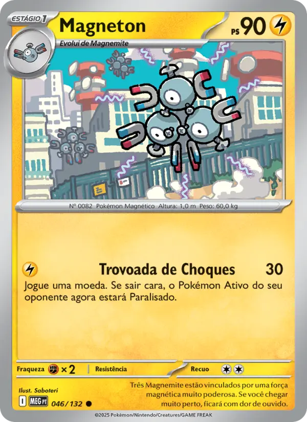 Carta Magneton, número 046/132 da coleção Megaevolução