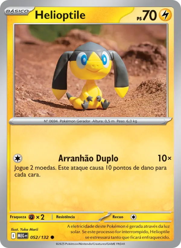 Carta Helioptile, número 052/132 da coleção Megaevolução