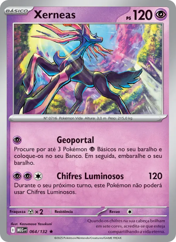Carta Xerneas, número 064/132 da coleção Megaevolução