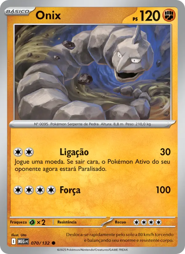 Carta Onix, número 070/132 da coleção Megaevolução