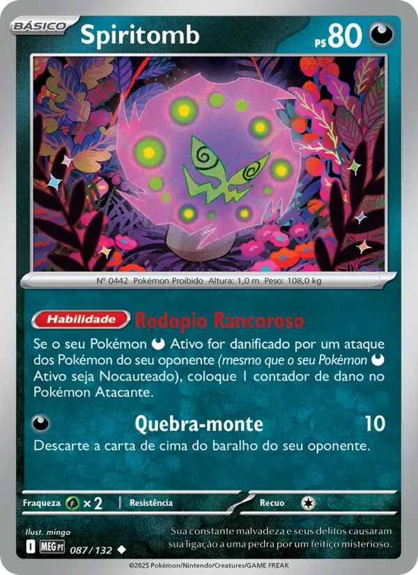 Carta Spiritomb, número 087/132 da coleção Megaevolução