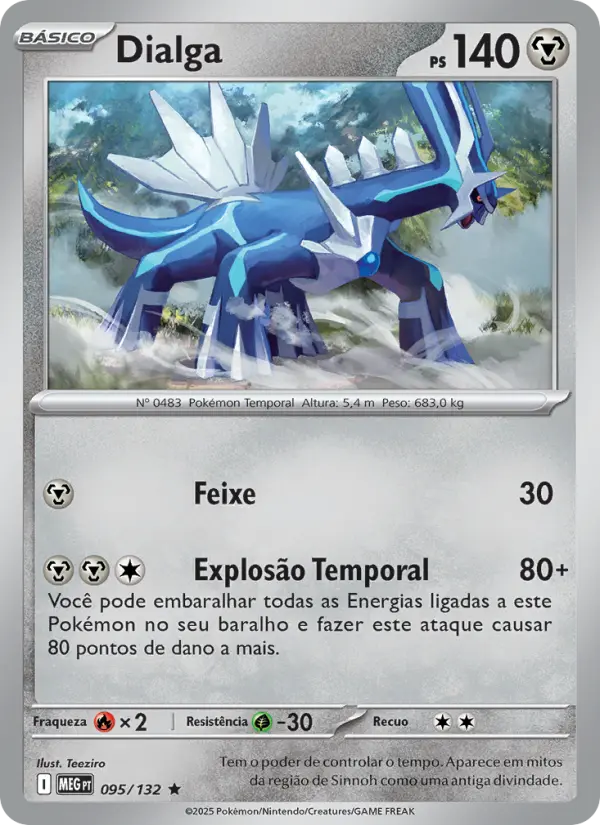 Carta Dialga, número 095/132 da coleção Megaevolução