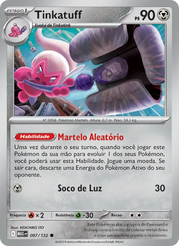 Carta Tinkatuff, número 097/132 da coleção Megaevolução