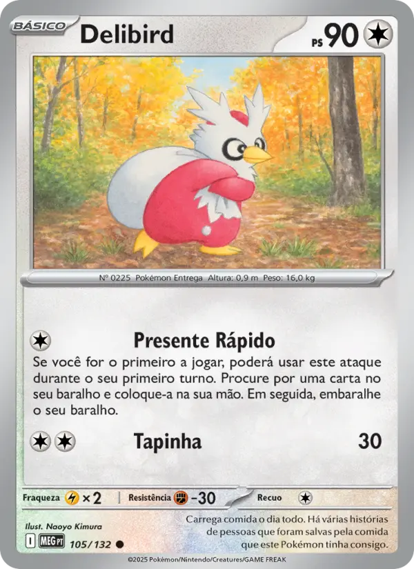 Carta Delibird, número 105/132 da coleção Megaevolução