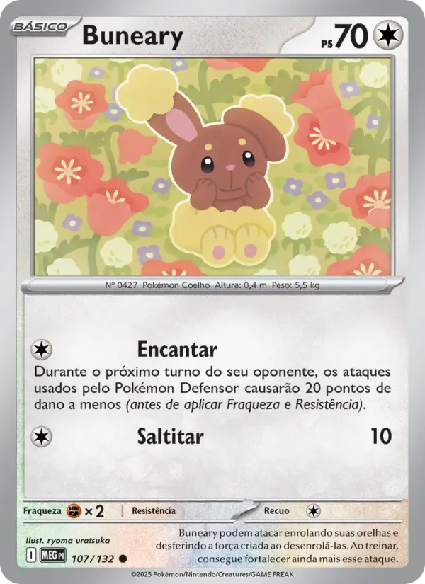 Carta Buneary, número 107/132 da coleção Megaevolução