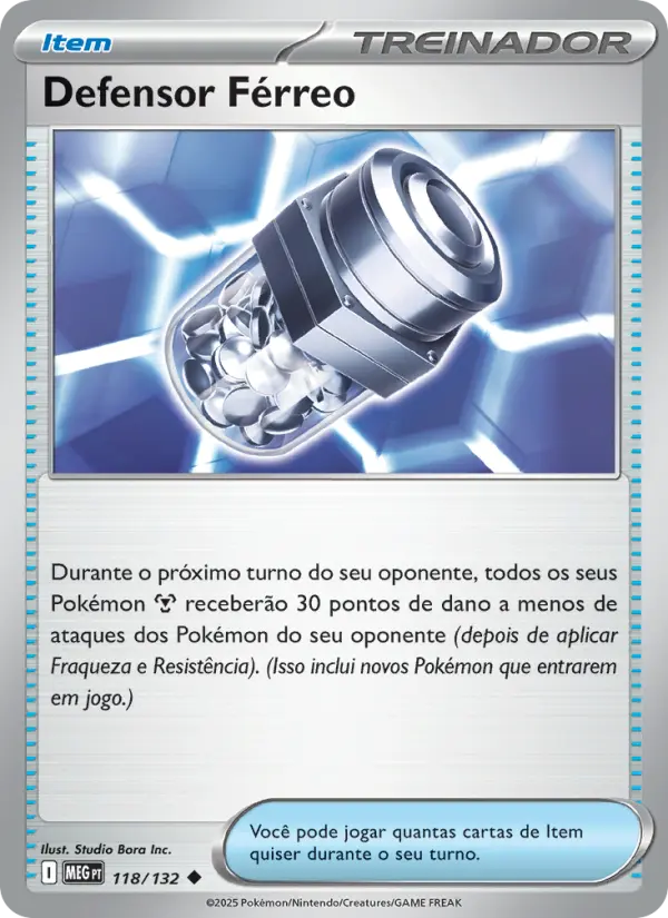 Carta Defensor Férreo, número 118/132 da coleção Megaevolução