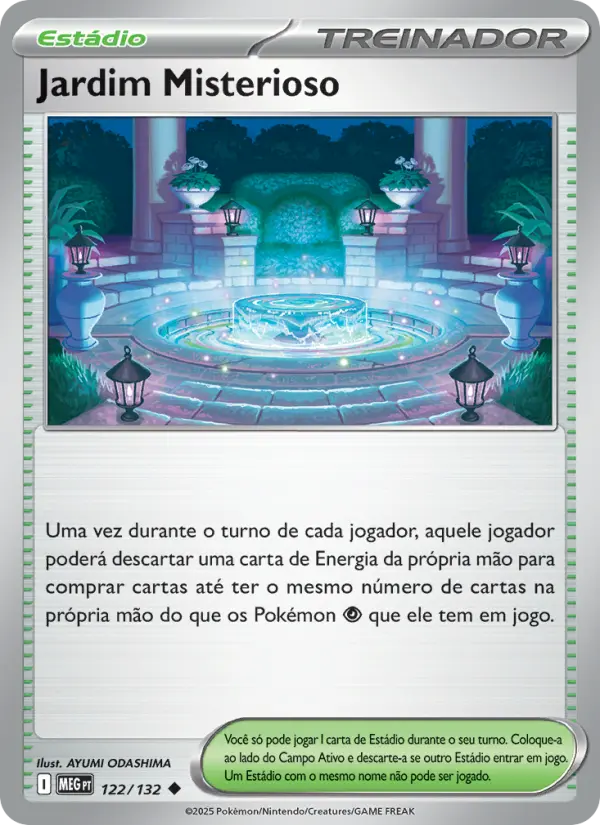 Carta Jardim Misterioso, número 122/132 da coleção Megaevolução