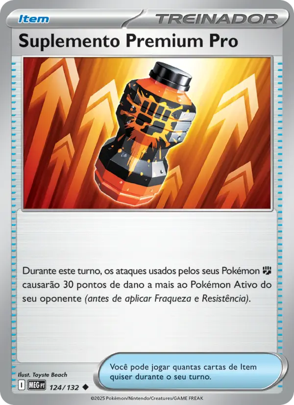 Carta Suplemento Premium Pro, número 124/132 da coleção Megaevolução