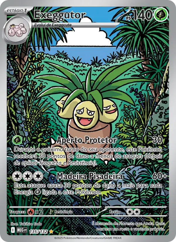 Carta Exeggutor, número 135/132 da coleção Megaevolução