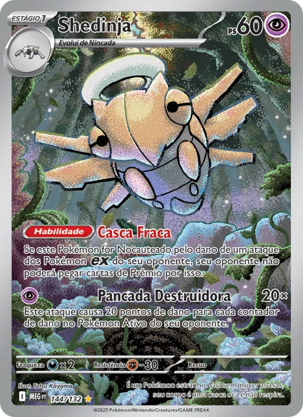 Carta Shedinja, número 144/132 da coleção Megaevolução