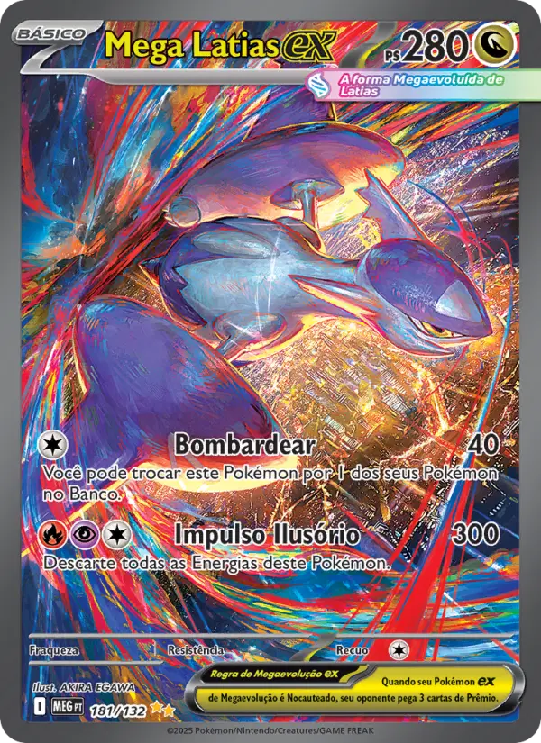 Carta Mega Latias ex, número 181/132 da coleção Megaevolução