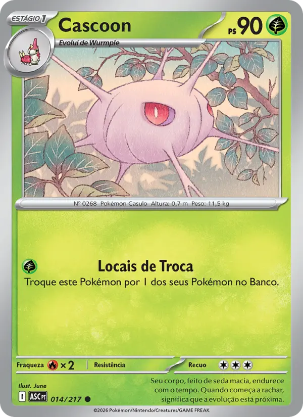 Carta Cascoon, número 014/217 da coleção Heróis Excelsos