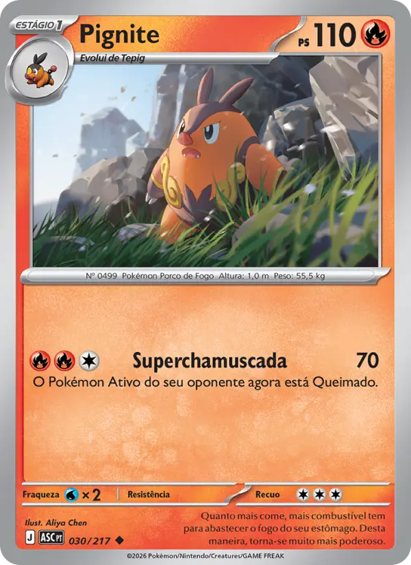 Carta Pignite, número 030/217 da coleção Heróis Excelsos
