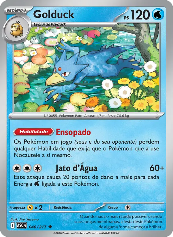 Carta Golduck, número 040/217 da coleção Heróis Excelsos