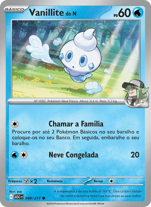 Carta Vanillite do N, número 049/217 da coleção Heróis Excelsos