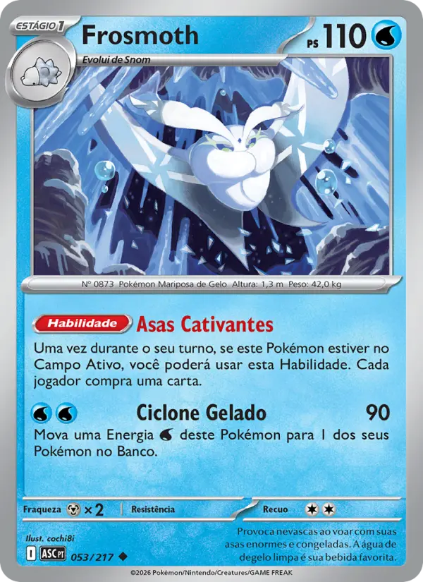 Carta Frosmoth, número 053/217 da coleção Heróis Excelsos