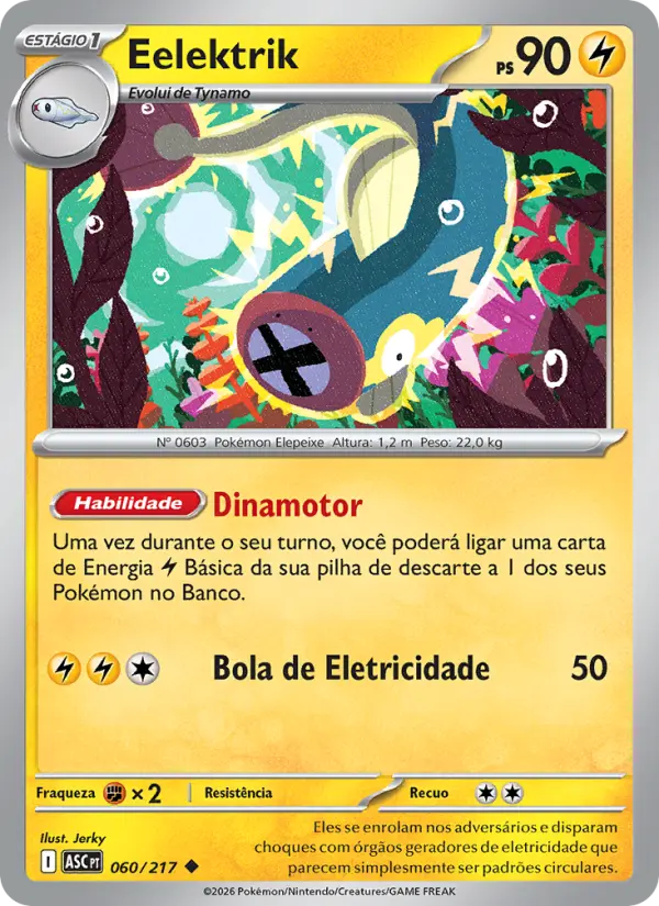 Carta Eelektrik, número 060/217 da coleção Heróis Excelsos