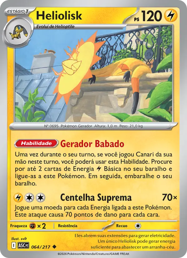 Carta Heliolisk, número 064/217 da coleção Heróis Excelsos