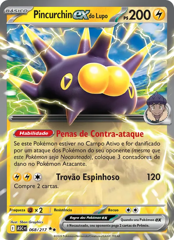 Carta Pincurchin ex do Lupo, número 068/217 da coleção Heróis Excelsos