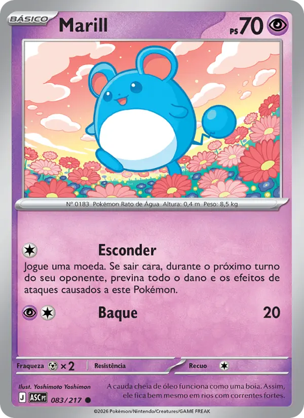 Carta Marill, número 083/217 da coleção Heróis Excelsos