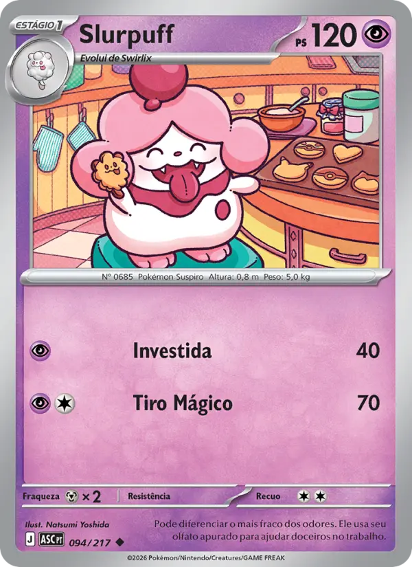 Carta Slurpuff, número 094/217 da coleção Heróis Excelsos
