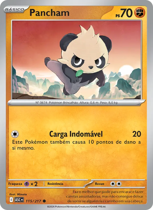 Carta Pancham, número 115/217 da coleção Heróis Excelsos