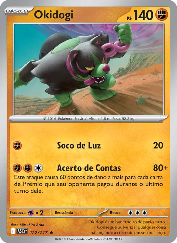 Carta Okidogi, número 122/217 da coleção Heróis Excelsos