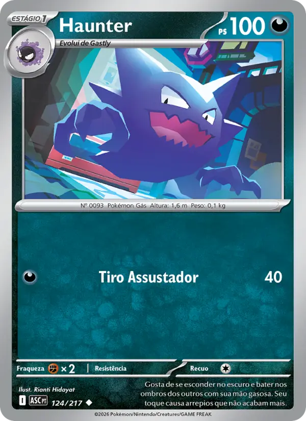 Carta Haunter, número 124/217 da coleção Heróis Excelsos