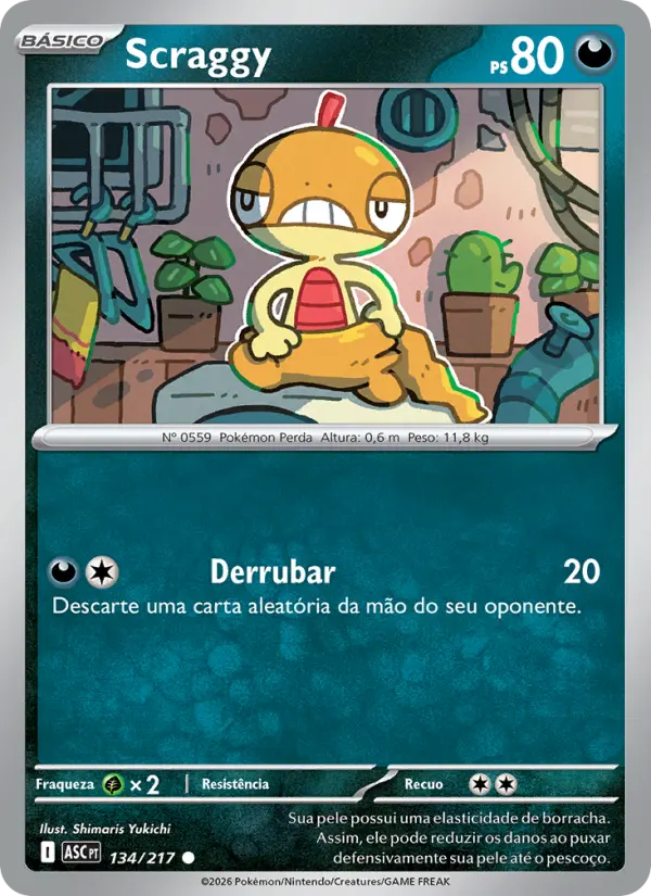 Carta Scraggy, número 134/217 da coleção Heróis Excelsos