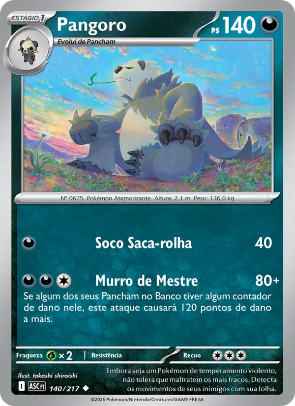 Carta Pangoro, número 140/217 da coleção Heróis Excelsos