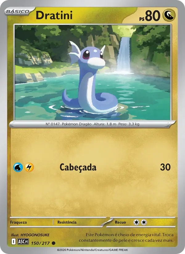 Carta Dratini, número 150/217 da coleção Heróis Excelsos