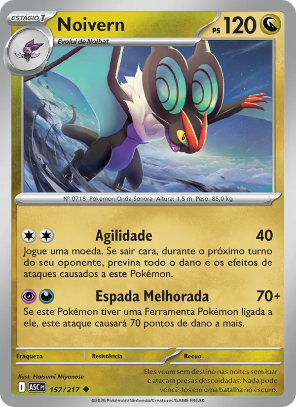 Carta Noivern, número 157/217 da coleção Heróis Excelsos
