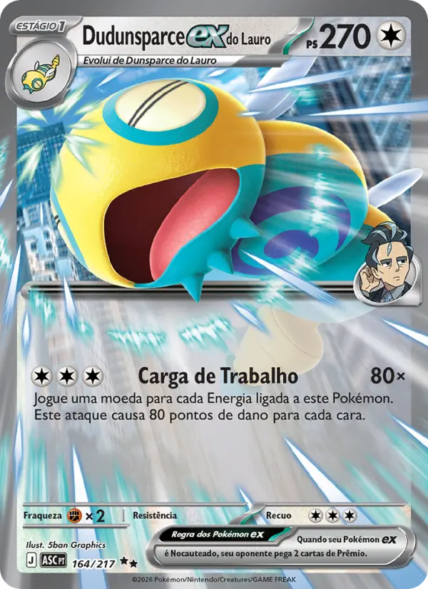 Carta Dudunsparce ex do Lauro, número 164/217 da coleção Heróis Excelsos