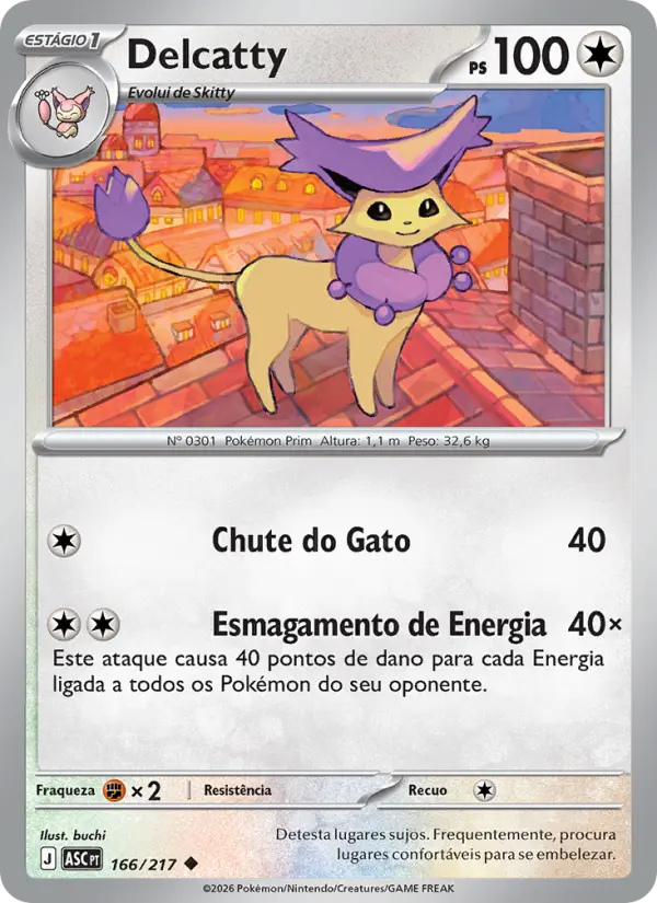 Carta Delcatty, número 166/217 da coleção Heróis Excelsos