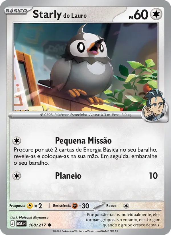 Carta Starly do Lauro, número 168/217 da coleção Heróis Excelsos