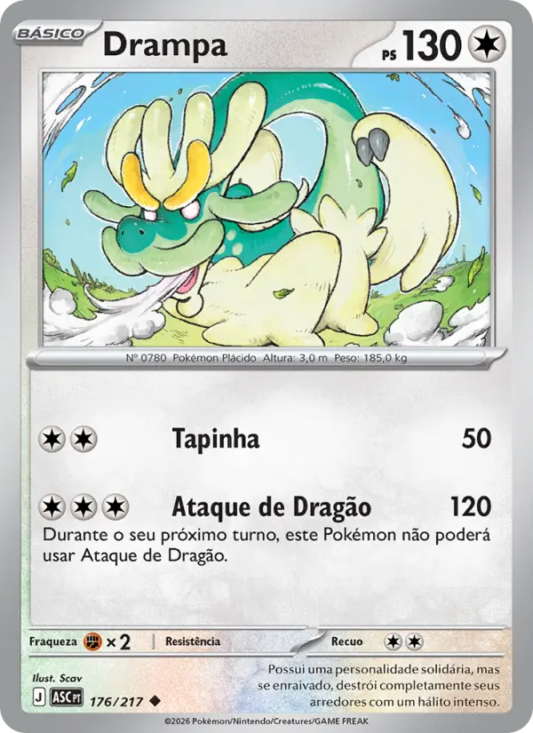 Carta Drampa, número 176/217 da coleção Heróis Excelsos