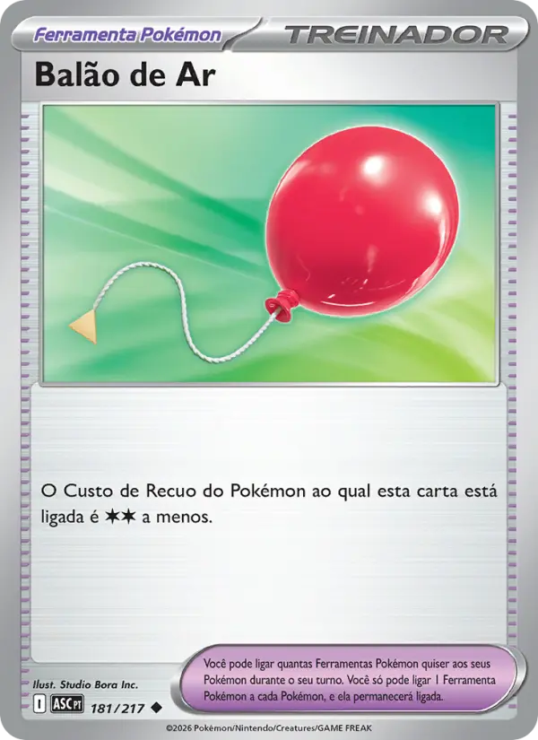 Carta Balão de Ar, número 181/217 da coleção Heróis Excelsos