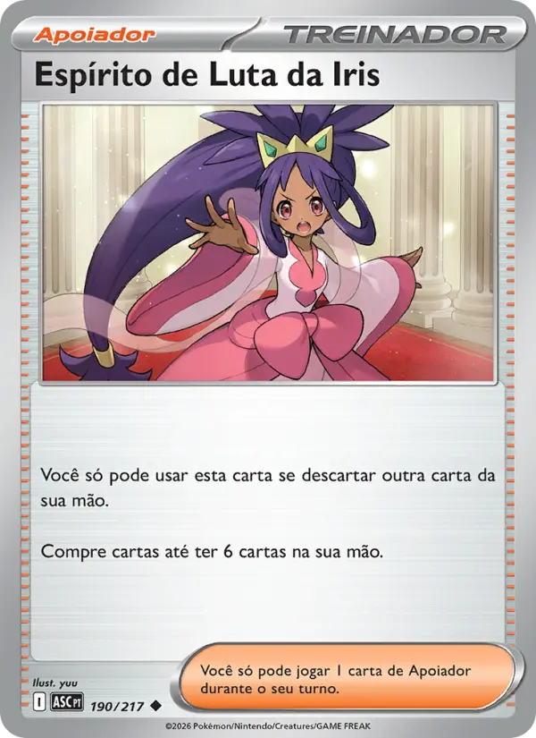 Carta Espírito de Luta da Iris, número 190/217 da coleção Heróis Excelsos