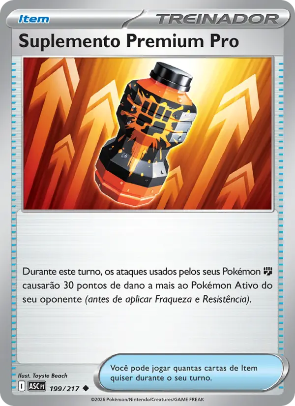 Carta Suplemento Premium Pro, número 199/217 da coleção Heróis Excelsos