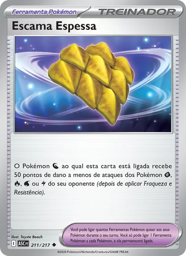 Carta Escama Espessa, número 211/217 da coleção Heróis Excelsos