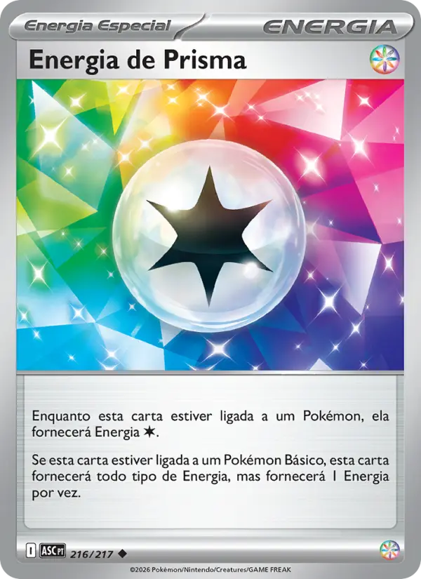 Carta Energia de Prisma, número 216/217 da coleção Heróis Excelsos